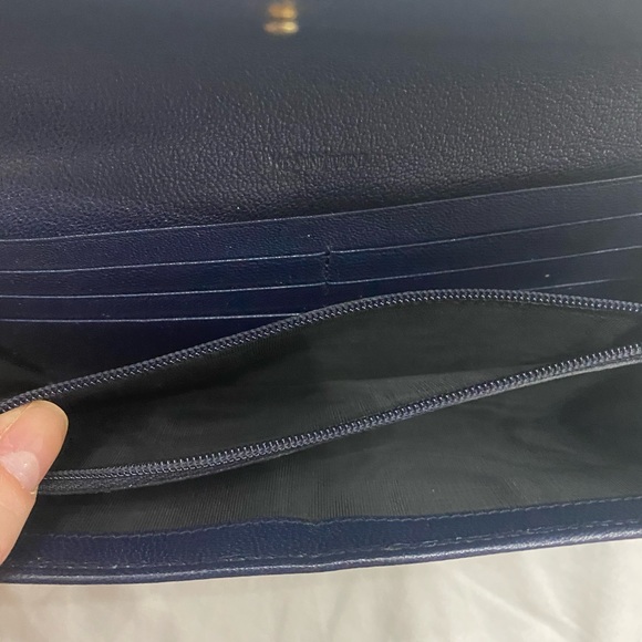 Saint Laurent YSL flap wallet in Navy 100% authentic - Picture 6 of 10